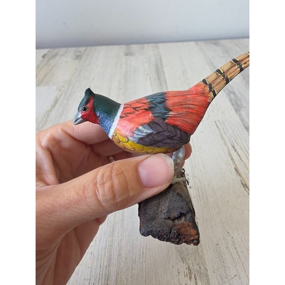 Vintage wood carved roadrunner bird statue figurine decor‎ bird - Picture 3 of 8